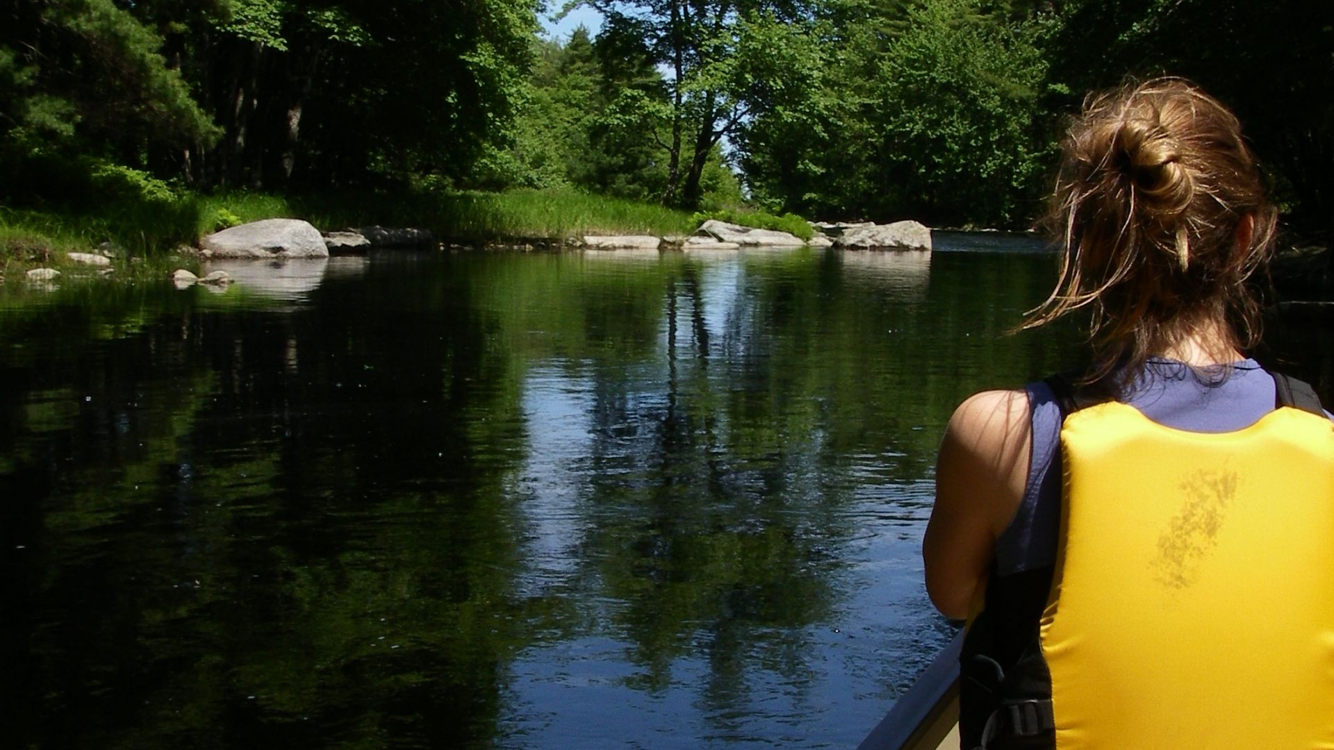 Most of the Shelburne River is made of calm water suitable for canoeing.
