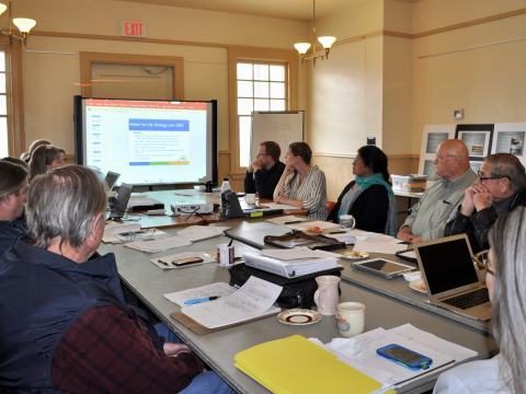 Réunion du Comité consultatif technique et de la direction de l’AWC. Photo: Lisa Allan, L'Athabasca Watershed Council