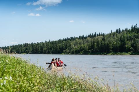 Expédition en canot à Métis Crossing