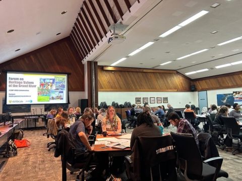 La GRCA et le Collaborative Water Program ont organisé un atelier d'une demi-journée sur les valeurs patrimoniales de la rivière Grand le 30 octobre 2024.