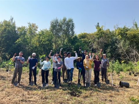 Youth council members planted over 200 trees and shrubs in a riparian buffer zone to help beautify and protect an area within the Humber Watershed.